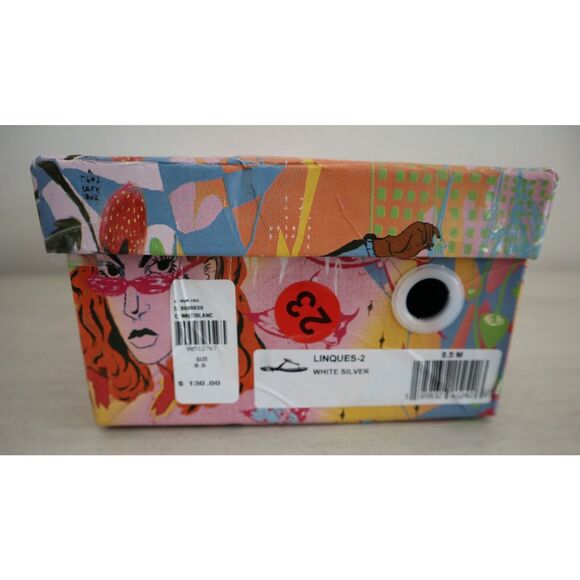 Jeffrey Campbell Women's Sz 8.5M White/Silver Linques-2 Flip Flop Sandals - Picture 13 of 13